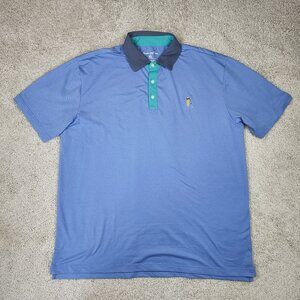 Random Golf Club Polo Shirt Blue And Off white Breathable Size Extra Large XL